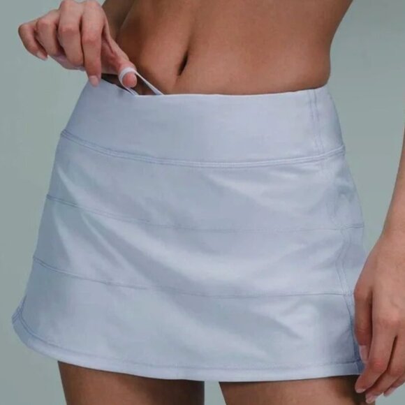 Lululemon Athletica Pace Rival Midi-Rise Pastel Blue Skirt - Picture 1 of 8